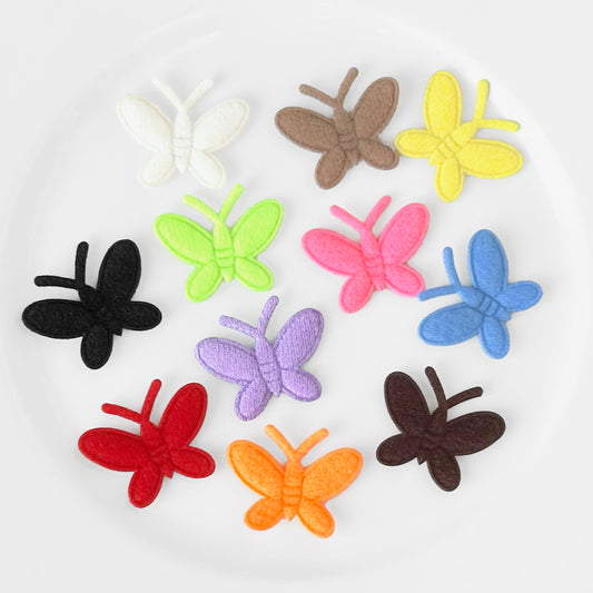 Small Fuzzy Puffy Butterfly Applique  - Multiple Colors