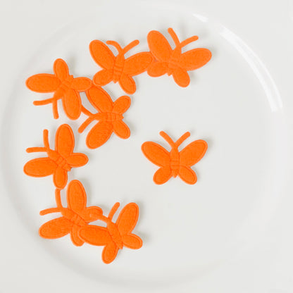 Small Fuzzy Puffy Butterfly Applique  - Multiple Colors