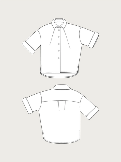 Front Pleat Shirt Pattern by The Assembly Line