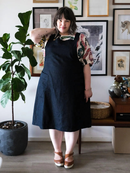 linen apron dress pattern Assembly Line, Apron Dress Pattern, Two Size Ranges, Sweden Lakes Makerie