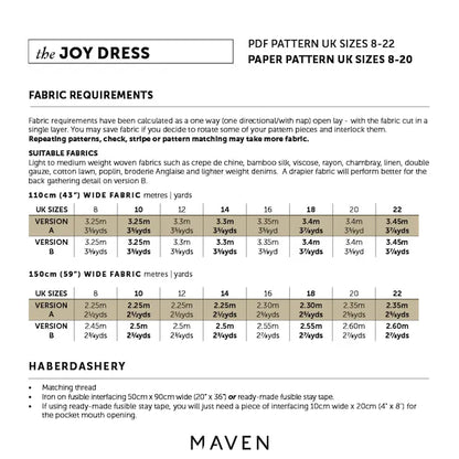 the Joy Dress - Maven Patterns