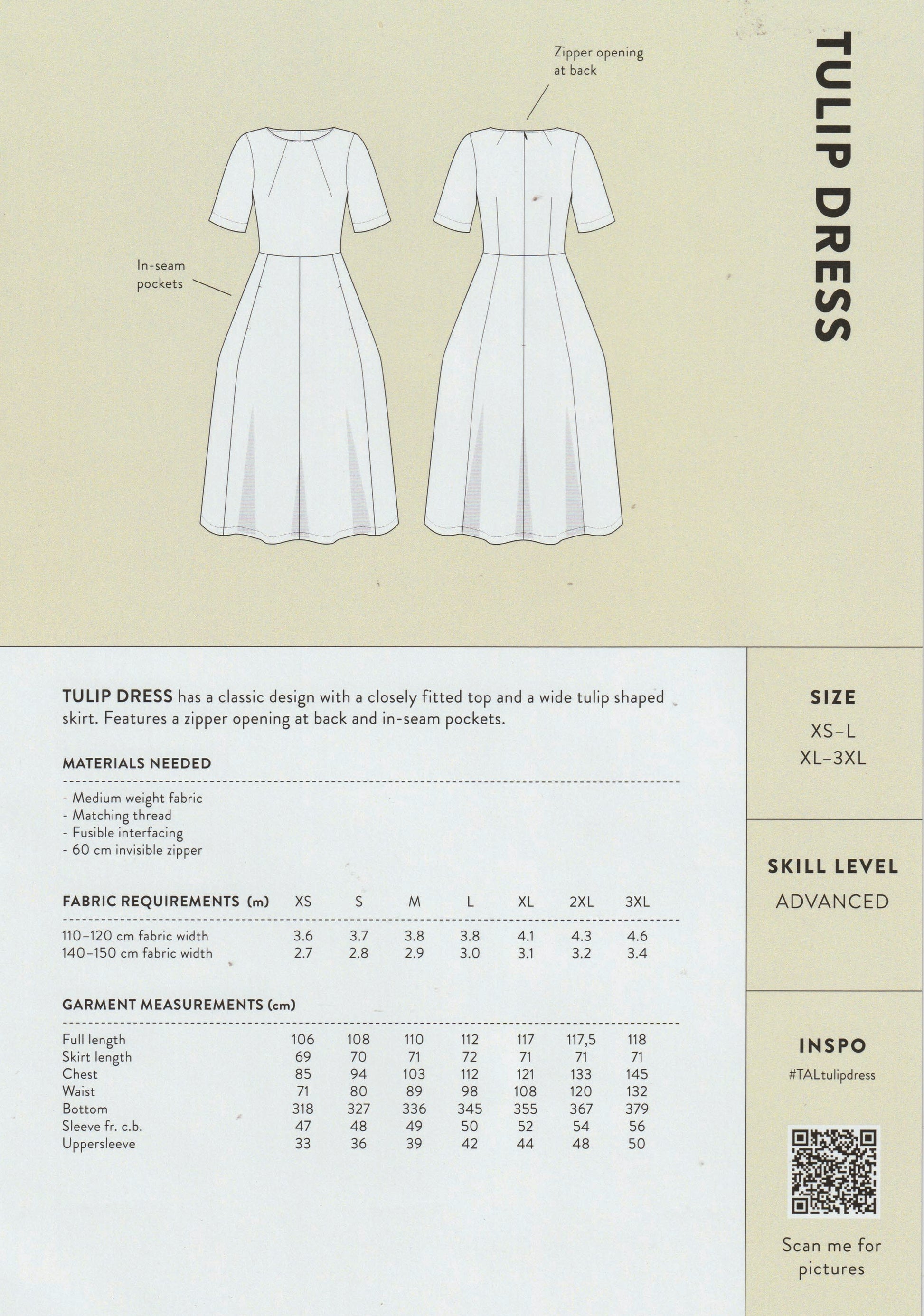 Tulip Dress Pattern by The Assembly Line Rose Mille Tulip Dress Pattern by The Assembly Line Rose Mille