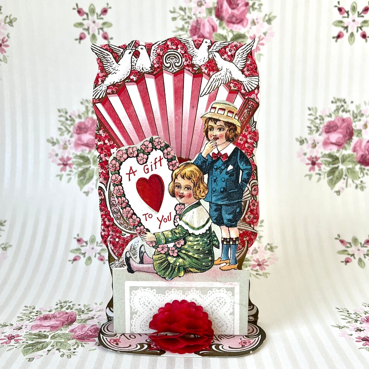 Vintage Valentine 3D Card - A Gift to You