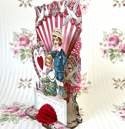 Vintage Valentine 3D Card - A Gift to You