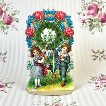 Vintage Valentine 3D Card - Ring of Roses