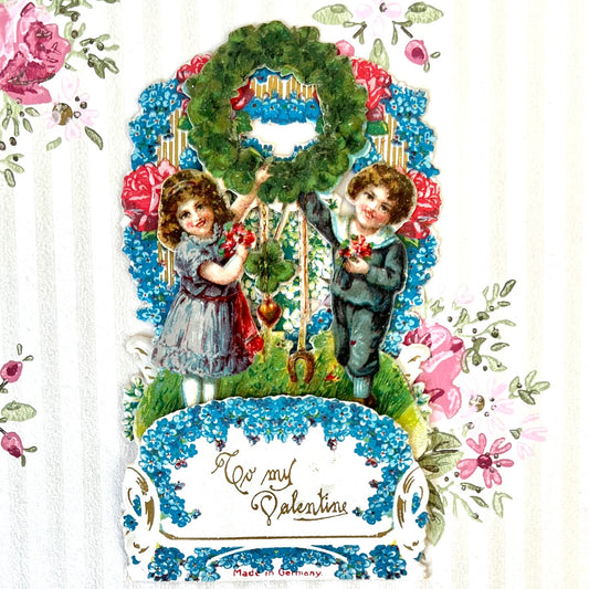 Vintage Valentine 3D Card - Ring of Roses