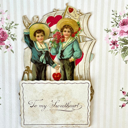 Vintage Valentine 3D Card - To My Sweetheart