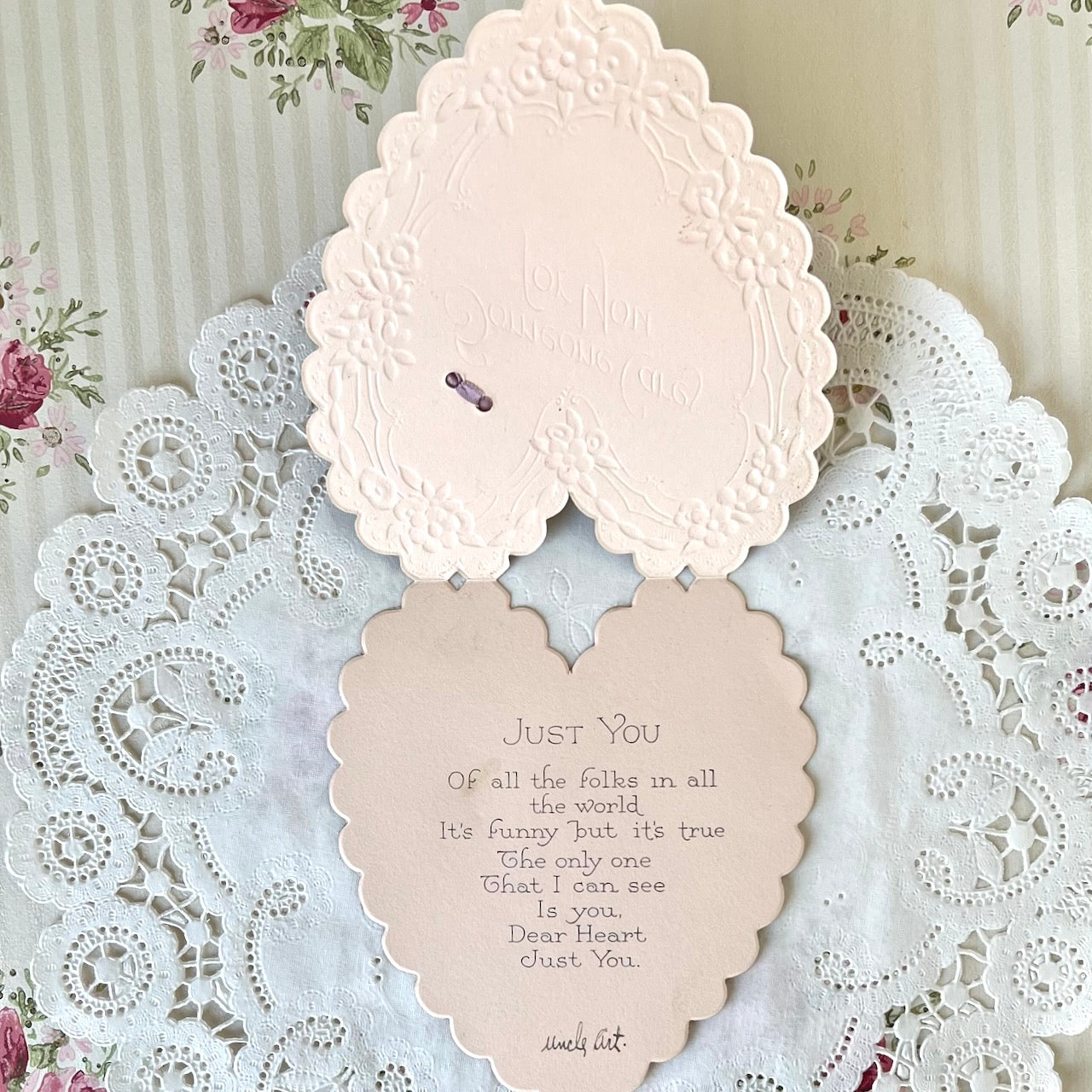 Vintage Scalloped Heart Valentine