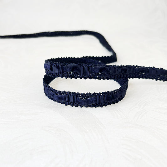 Velvet Inset Rayon Braid - Vintage - Multiple Colors