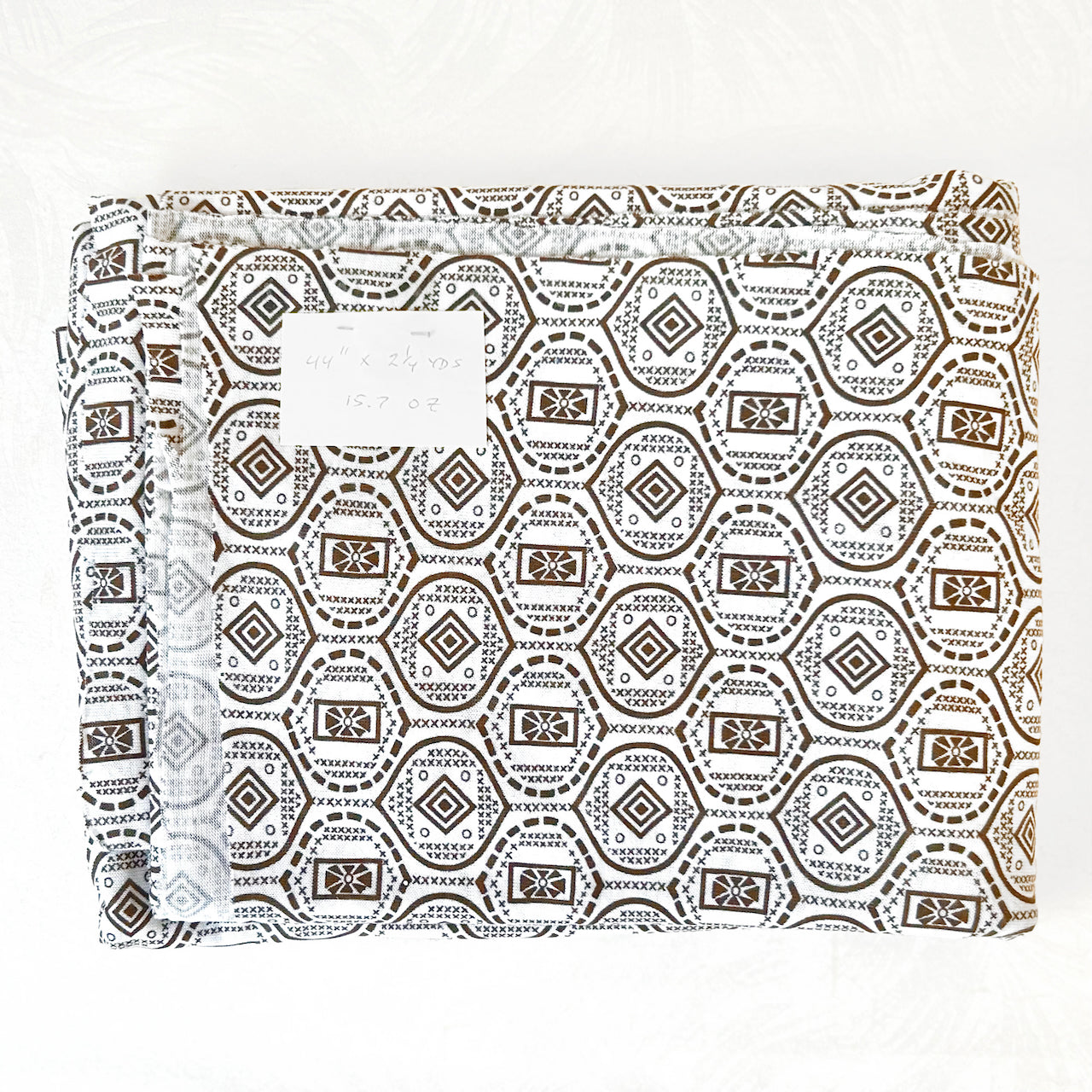 Single Knit Cotton Geometric Print Fabric - Vintage