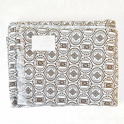 Single Knit Cotton Geometric Print Fabric - Vintage