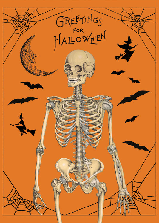 Halloween Skeleton - Cavallini Wrap & Poster