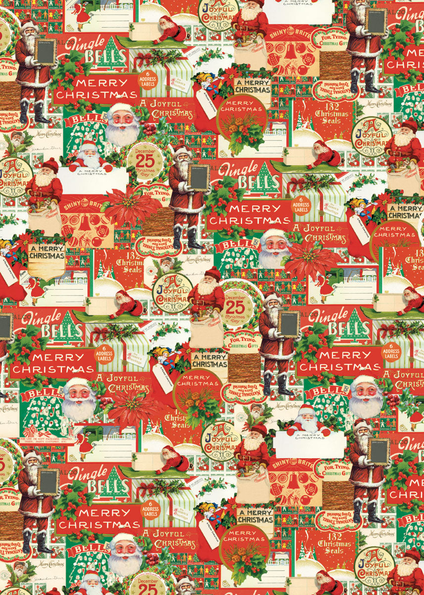 Vintage Christmas Wrap - Cavallini Wrap & Poster