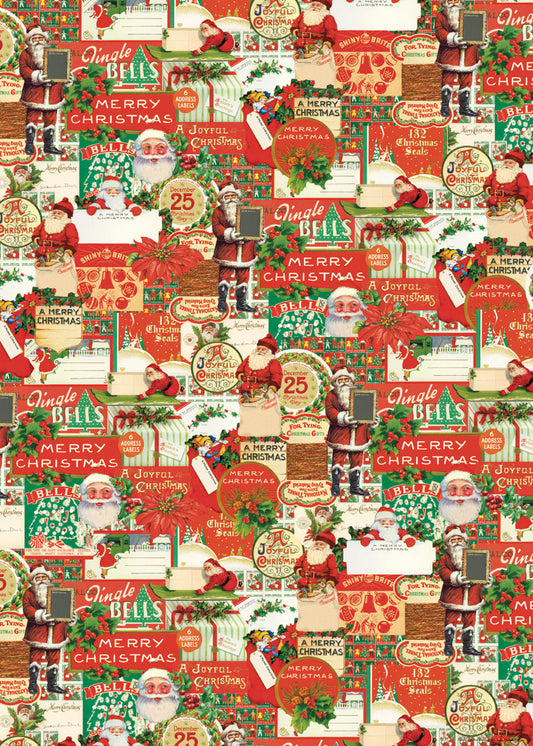 Vintage Christmas Wrap - Cavallini Wrap & Poster