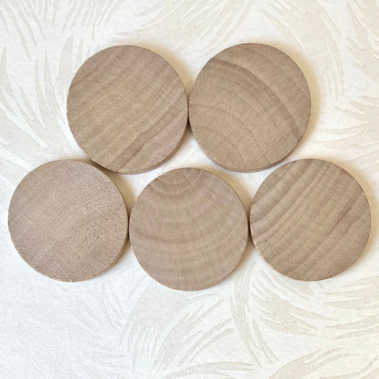 Round 2.25 Inch Wood  Circle - Set of 5