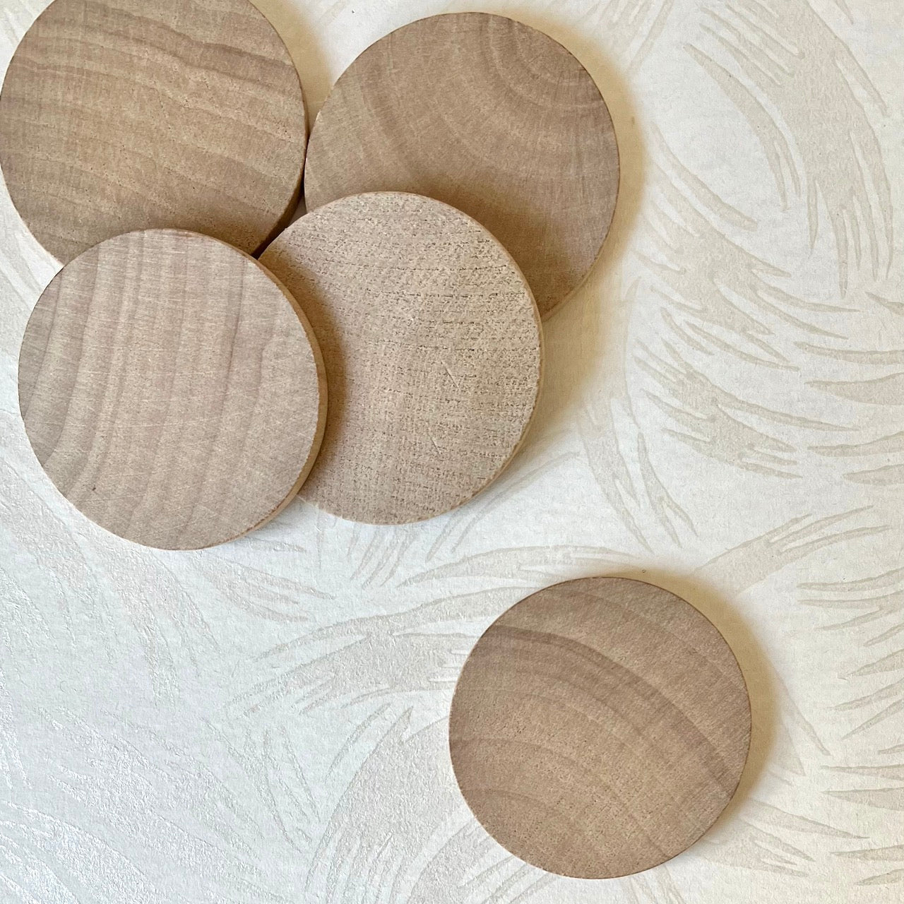 Round 2.25 Inch Wood  Circle - Set of 5