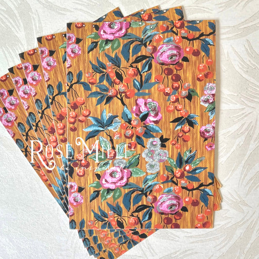 Woodgrain Flowers - 5 x 7 Layering Cards