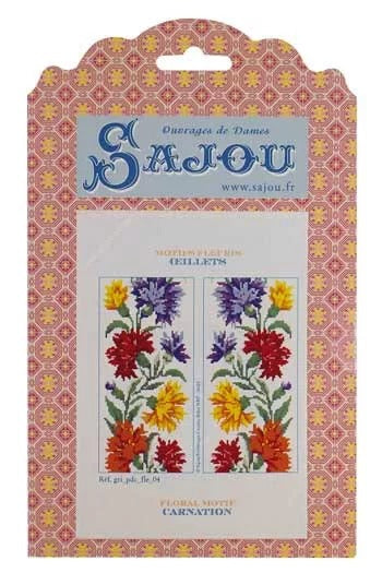 Cross Stitch Pattern - Flowers, by Sajou France