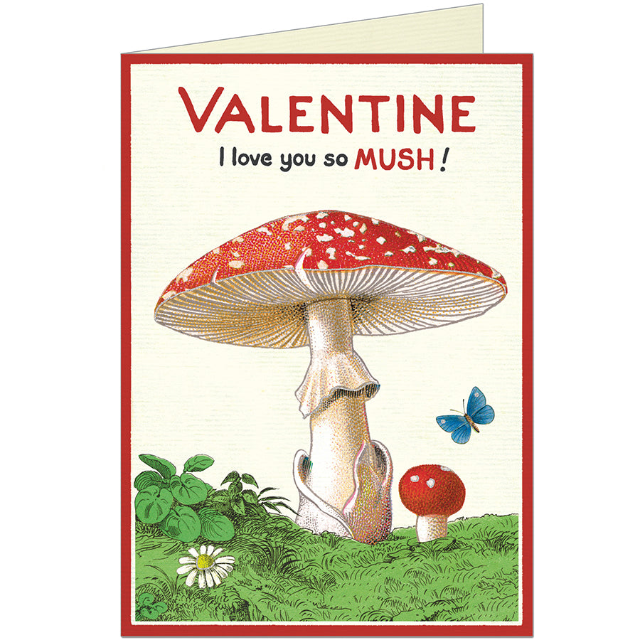 Valentine Mushroom Greeting Card