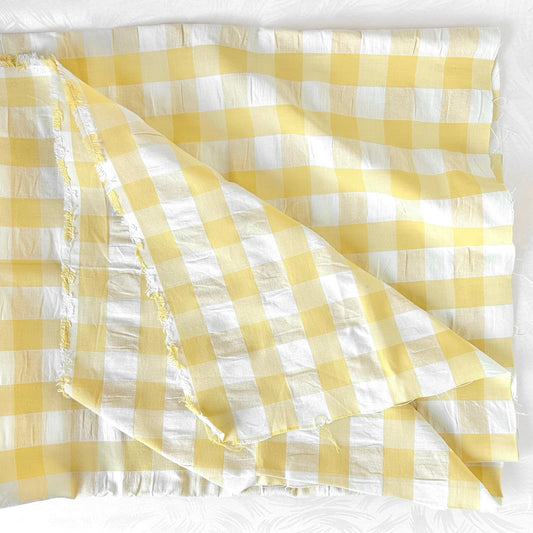 yellow-seersucker-checkered-fabric