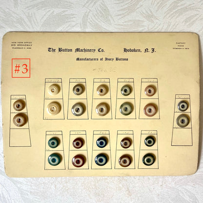 Button Salesman Sample Cards - The Button Machinery Co.