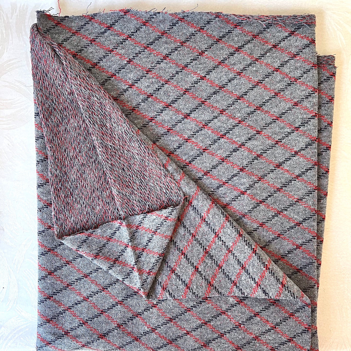 Diamond Plaid Double-Knit Fabric