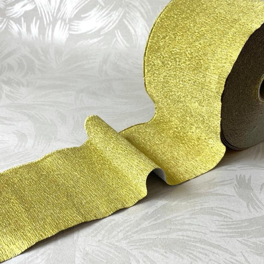 Fine Gold Metallic Crepe Paper - By the Yard