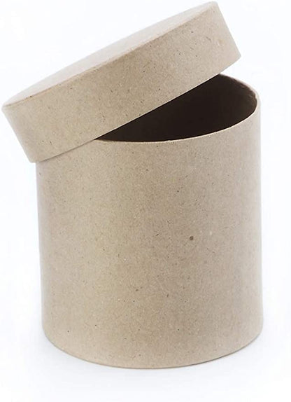 Kraft Paper Maché Mini Round Box