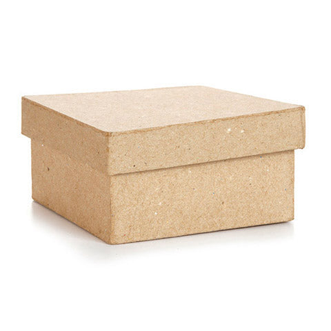 Small Square Kraft Paper Maché Box