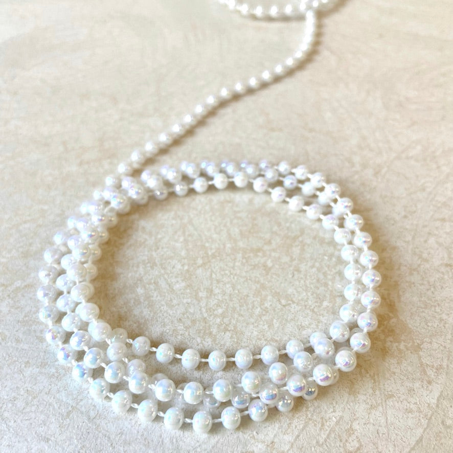 4mm Round Iridescent Faux Pearls - Multiple Colorways