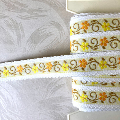 Summers Day Scalloped Jacquard Ribbon - Vintage