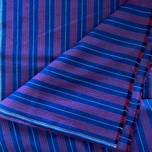 Striped Cotton Madras Fabric
