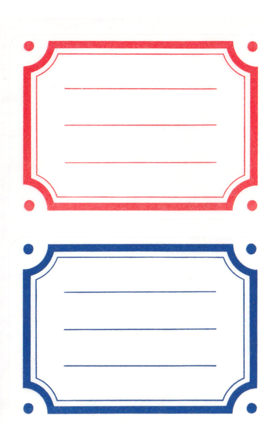 Classic Red & Navy Labels - Stickers