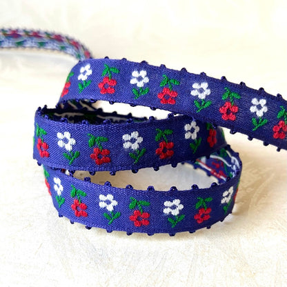 Flower Jacquard with Picot Edges - Multiple Colorways
