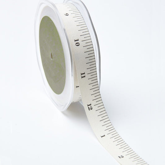 Tape Measure - Natural Cotton Icon Ribbons