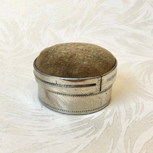 Vintage Tin Pincushion Box