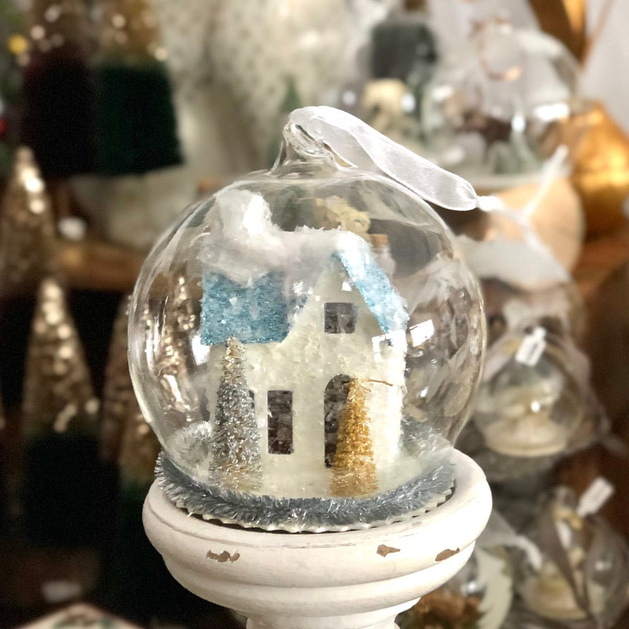 Glass Globe Ornament, Glitter House