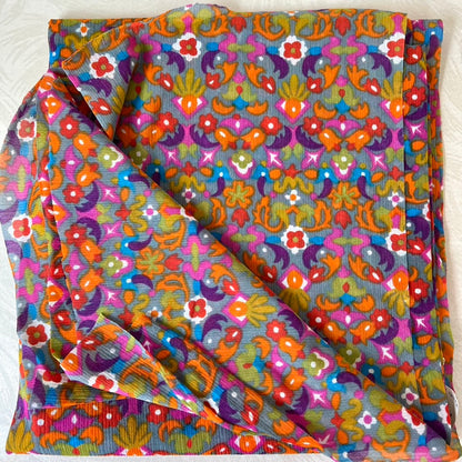 Bright Print Crepe Knit Fabric