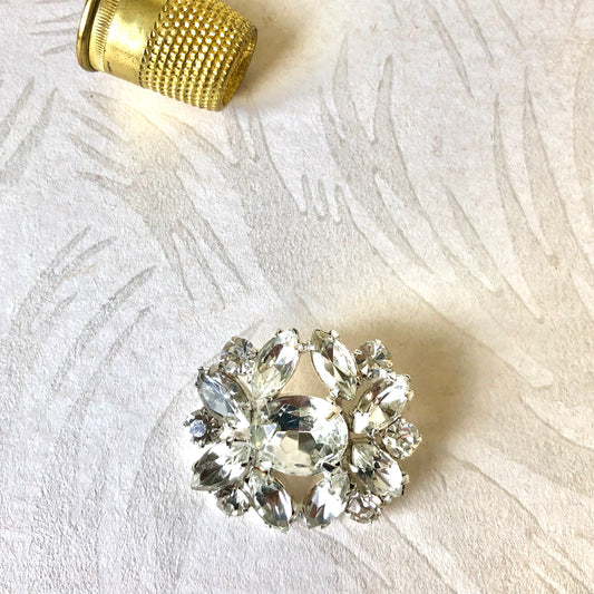 Rhinestone Crystal Buttons - Vintage