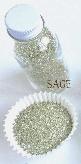 Sage Glass Glitter