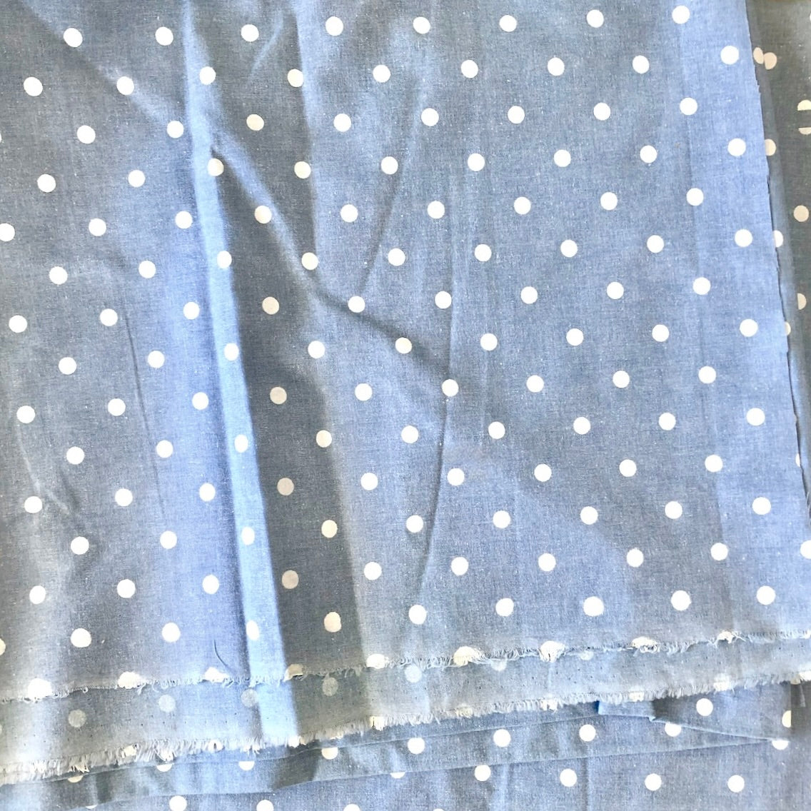 Blue Polka Dot Cotton Fabric