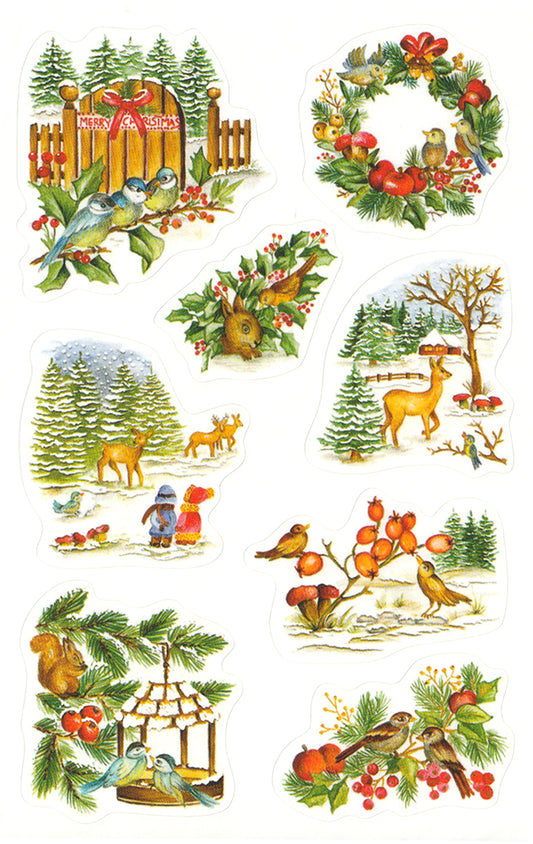 Christmas Nature Scenes - Stickers
