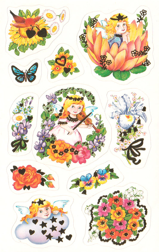 Metallic Fairy Flowers - Stickers
