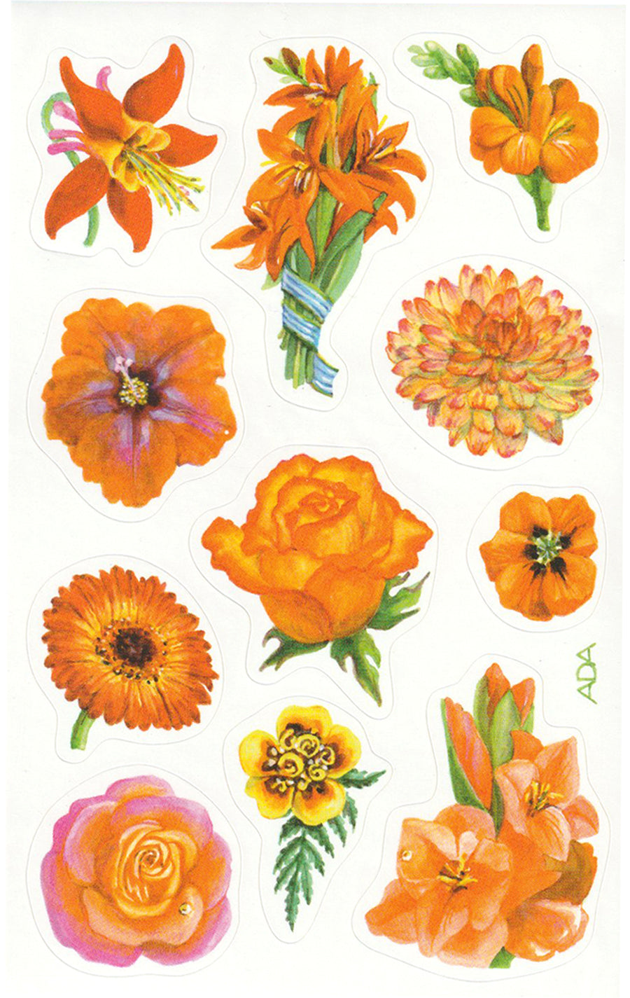 Orange Flowers - Stickers