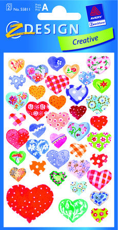 Calico Hearts Stickers