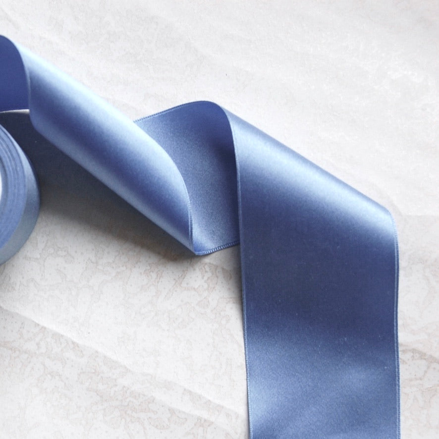 Tranquil Blue Double Faced Satin Ribbon