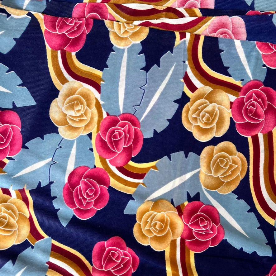Deco Flowers Jersey Knit Fabric