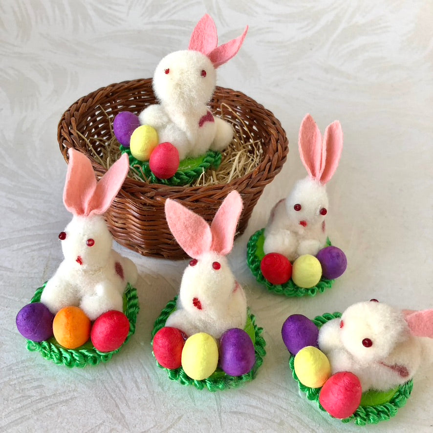 Funny Bunny Easter Rabbits with Eggs