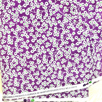 Tiny Print Cotton Flour Sack Fabric