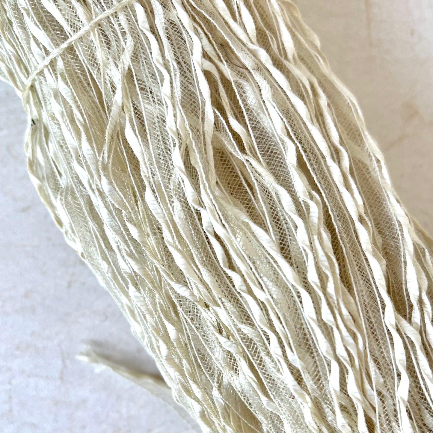 Narrow White Horsehair Millinery Braid - Vintage Switzerland